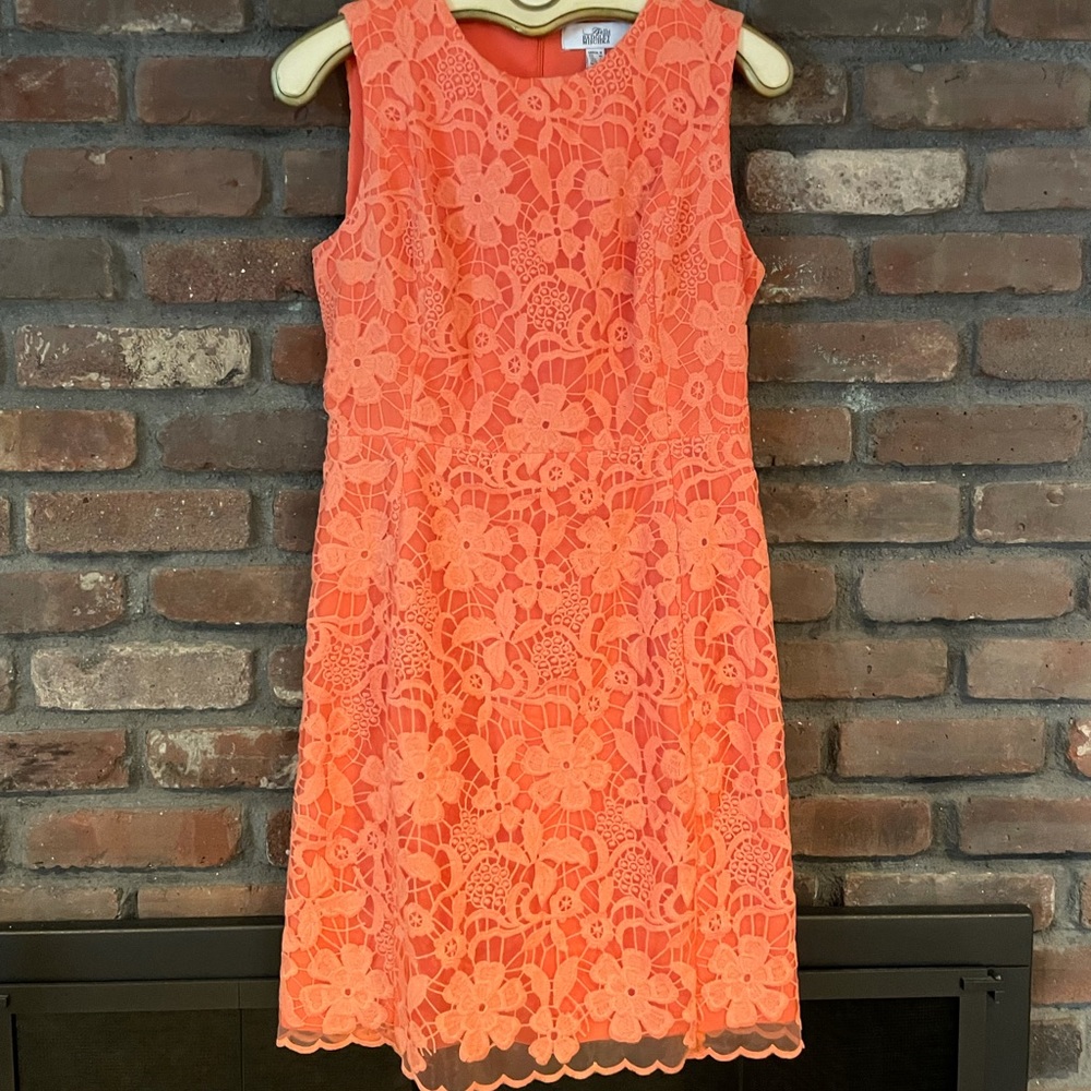 Orange Lace Bell by Badgley Mischka Dress